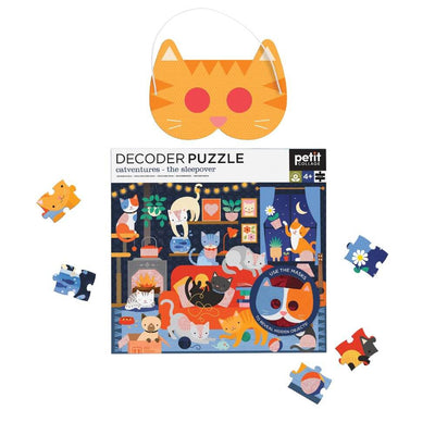 Petit Collage Catventures Decoder Puzzle 100pc-toys-baby_gifts-Mornington_Peninsula-Australia