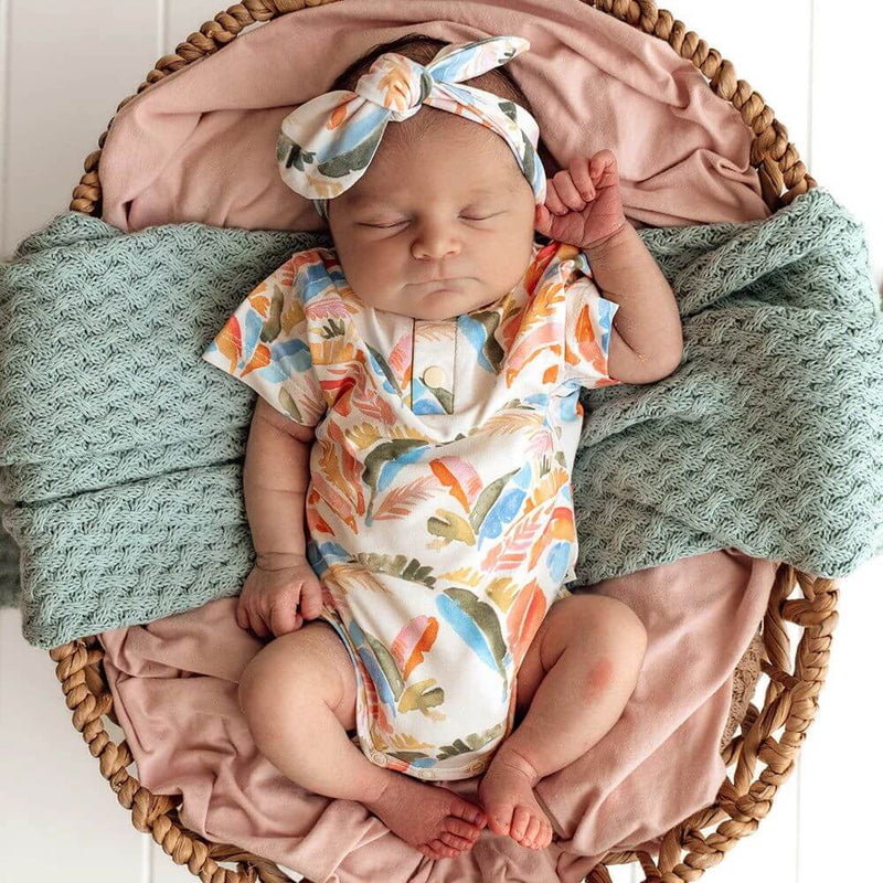 Snuggle Hunny Summer Palm Bodysuit