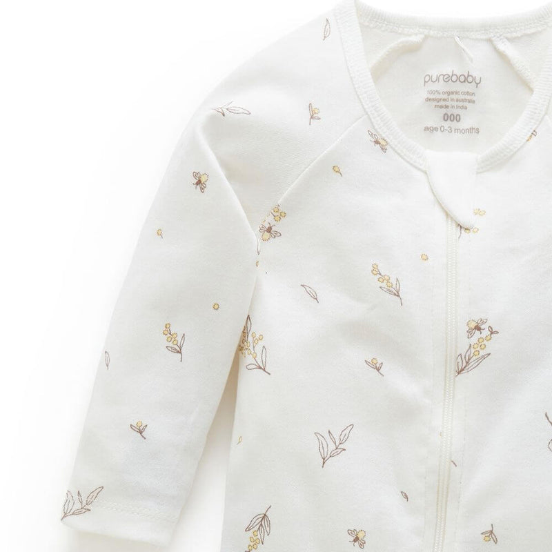 Purebaby Vanilla Wattle Bee Romper