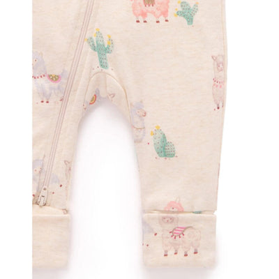 Purebaby Little Llama Zip Growsuit