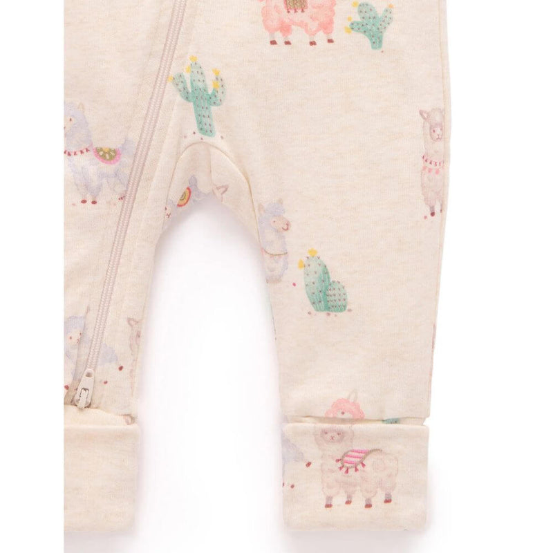 Purebaby Little Llama Zip Growsuit