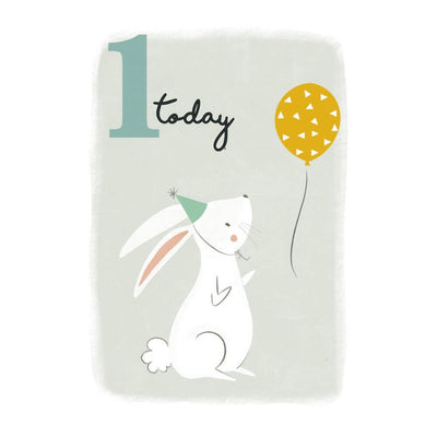 toys-Mornington_Peninsula-baby_gifts-Australia-Age 1 Birthday Card, Bunny