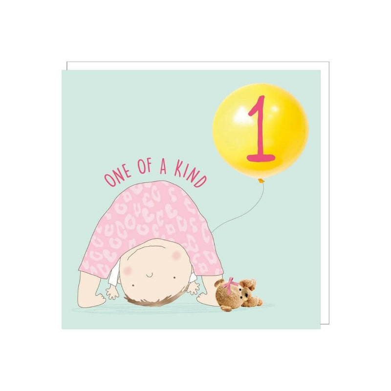Age 1 - 1 of Kind (Pink) Birthday Card-first_birthday_gifts-baby_gifts-Australia