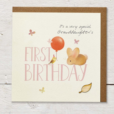 Age 1 - Special Granddaughter Birthday Card-first_birthday_gifts-baby_gifts-Australia