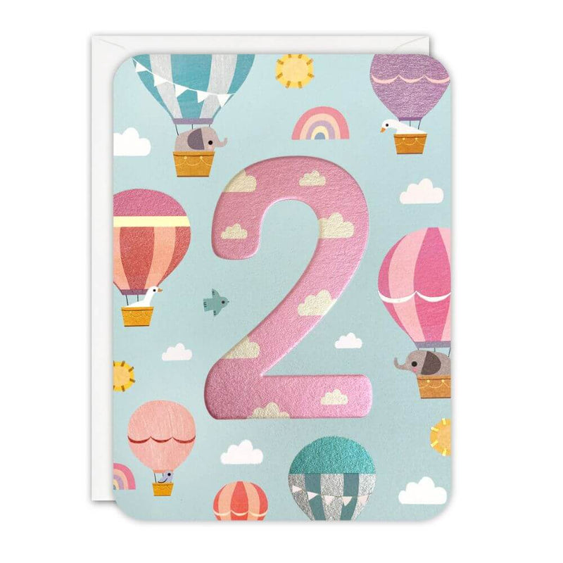 Age 2 Birthday Card, Balloons-toys-baby_gifts-australia