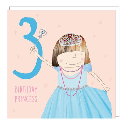 Age 3 - Birthday Princess Birthday Card-toys_shop-baby_gifts-Mornington_Peninsula-Australia