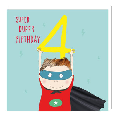 Age 4 - Super Duper Birthday Card-toys_shop-baby_gifts-Mornington_Peninsula-Australia