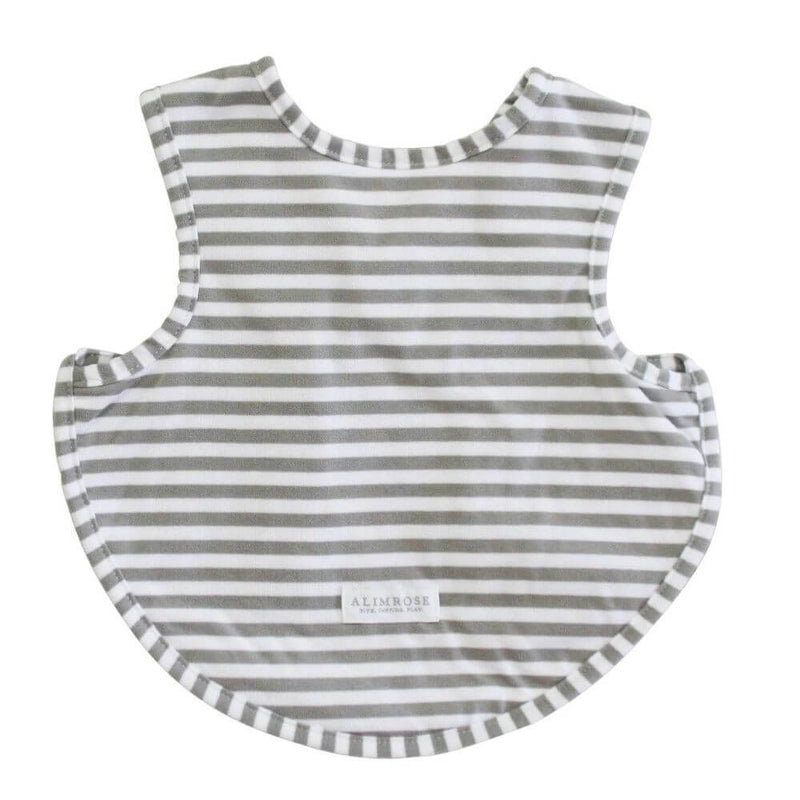 Alimrose Bib with Arm Holes, Grey-baby_gifts-toys-Mornington_Peninsula-Australia