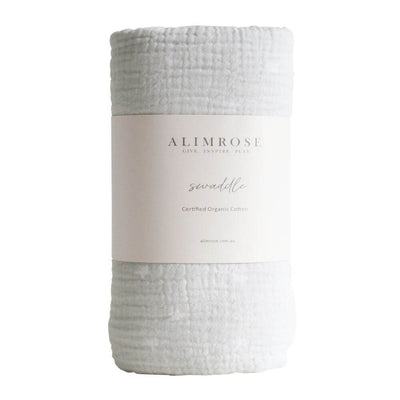 Alimrose Dove Grey Muslin Swaddle Starry Night-baby_gifts_online_australia