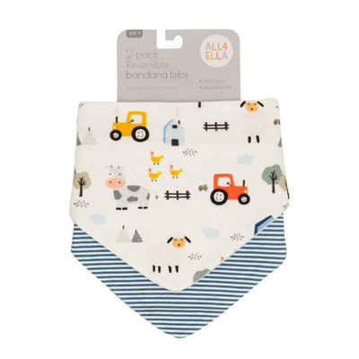 All4Ella Bandana Bib Set, Barnyard-baby_gifts-toy_shop-Mornington_Peninsula-Australia