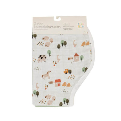 All4Ella Burp Cloth, Country Farm-baby_gifts-toy_shop-Mornington_Peninsula-Australia