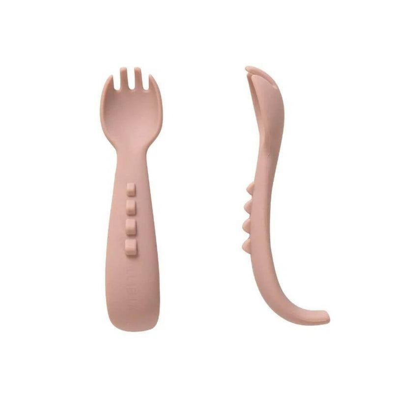 All4Ella Comfy Grip Silicone Forks, Dusty Pink-baby_gifts-kids_toys-Mornington_Peninsula-Australia