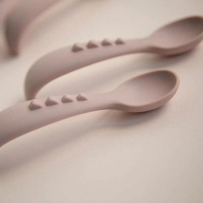 All4Ella Comfy Grip Silicone Spoons, Dusty Pink-baby_gifts-kids_toys-Mornington_Peninsula-Australia