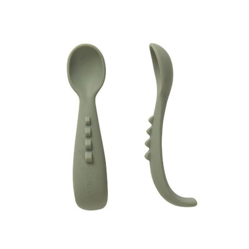 All4Ella Comfy Grip Silicone Spoons, Olive-baby_gifts-kids_toys-Mornington_Peninsula-Australia