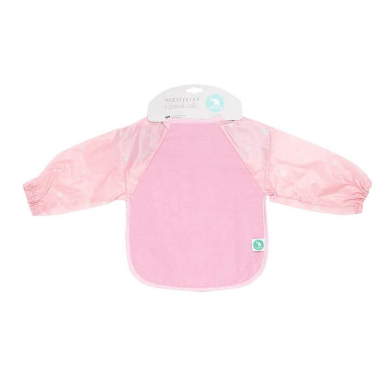 All4Ella Long Sleeve Bib, Star Pink-baby_gifts-kids_toys-Mornington_Peninsula-Australia