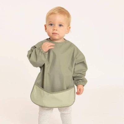 All4Ella Recycled Long Sleeve Bib, Sage-baby_gifts-kids_toys-Mornington_Peninsula-Australia