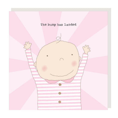 Girl Bump Landed Baby Card-Baby Gifts-Baby Clothes-Toys-Mornington-Balnarring