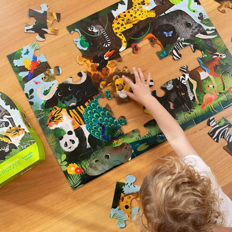 Crocodile Creek Jungle Friends Floor Puzzle-toys-baby_gifts-Mornington_Peninsula-Australia