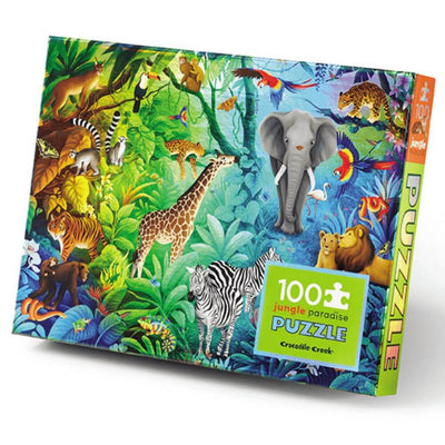 Crocodile Creek Jungle Paradise Holographic Puzzle 100pc-baby_gifts-kids_toys-childrens_books-Mornington_Peninsula