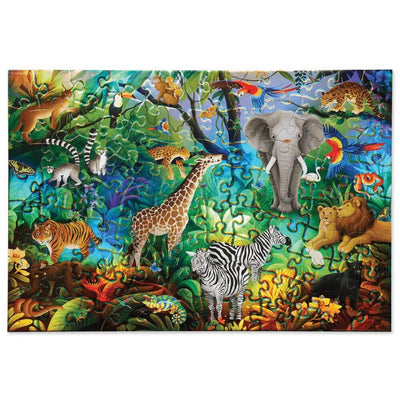 Crocodile Creek Jungle Paradise Holographic Puzzle 100pc-baby_gifts-kids_toys-childrens_books-Mornington_Peninsula