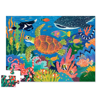 Crocodile Creek Sea Turtle Puzzle (Foil Stamped)-baby_gifts-toy_shop-Mornington_Peninsula-Australia