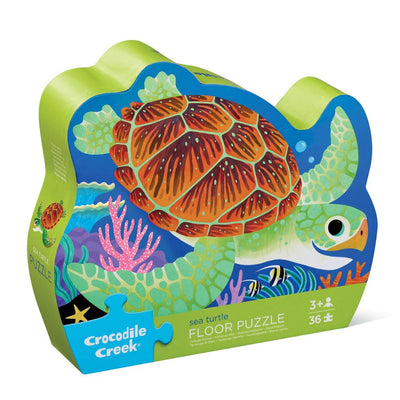 Crocodile Creek Sea Turtle Puzzle (Foil Stamped)-baby_gifts-toy_shop-Mornington_Peninsula-Australia