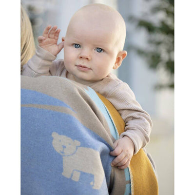 David Fussenegger Blue Camping Bears Bassinet Blanket-baby_gifts-toys-Mornington_Peninsula-Australia