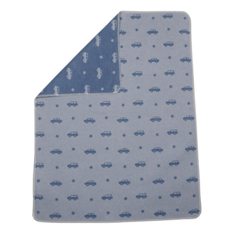 David Fussenegger Blue Cars Bassinet Blanket-Baby Gifts Australia-Kids Books & Toys-Mornington Peninsula