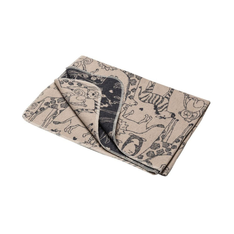 David Fussenegger Safari Animals Cot Blanket, Beige-baby_gifts_online_australia