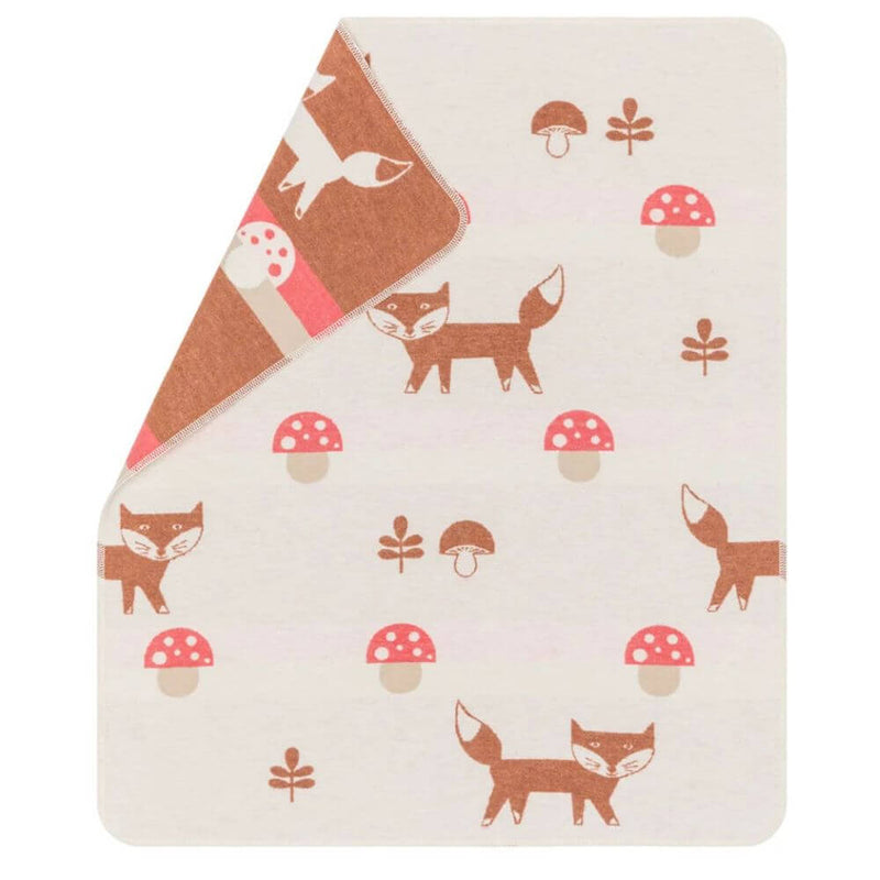 David Fussenegger Fox & Mushroom Bassinet Blanket-baby_gifts-toy_shop-Mornington_Peninsula-Australia