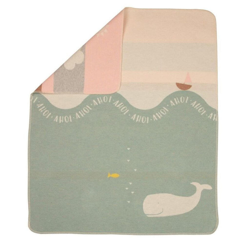 David Fussenegger Green Whale Bassinet Blanket-baby_gifts-toy_shop-Mornington_Peninsula-Australia