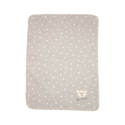 David Fussenegger Grey Be Happy Bear Mila Bassinet Blanket-baby_gifts-toys-Mornington_Peninsula-Australia