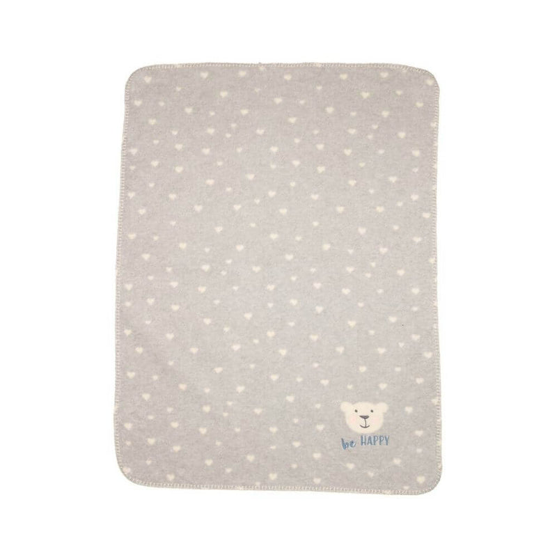 David Fussenegger Grey Be Happy Bear Mila Bassinet Blanket-baby_gifts-toys-Mornington_Peninsula-Australia