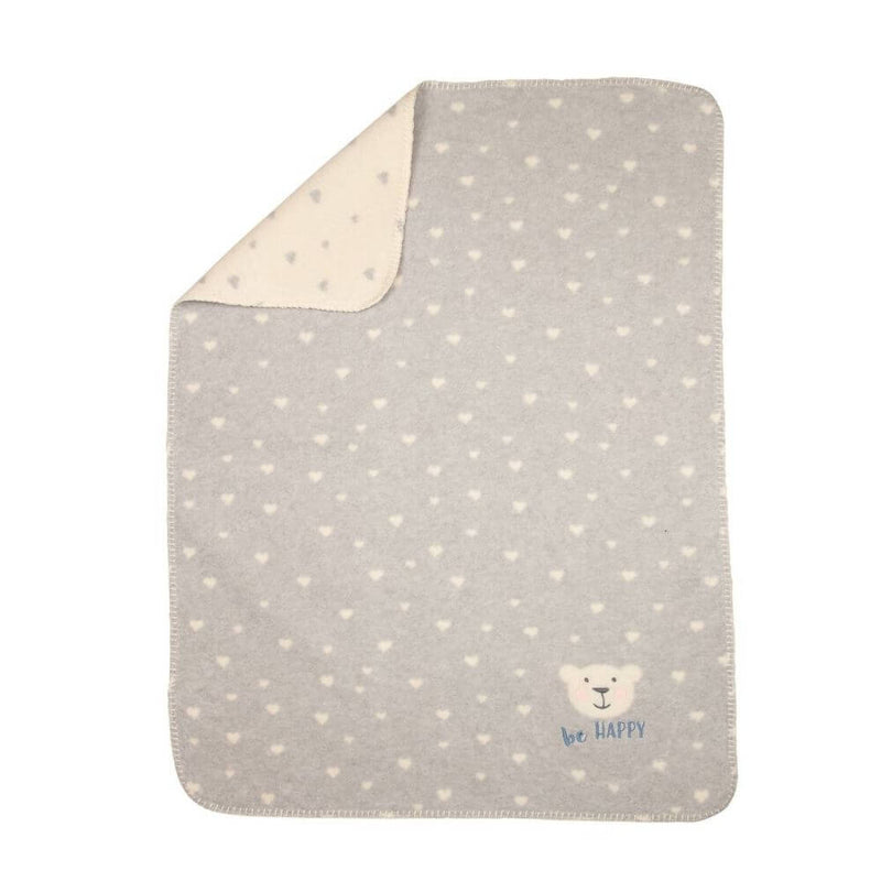 David Fussenegger Grey Be Happy Bear Mila Bassinet Blanket-baby_gifts-toys-Mornington_Peninsula-Australia