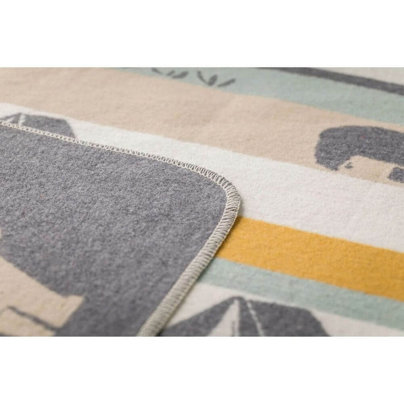 David Fussenegger Grey Camping Bears Bassinet Blanket-unique_baby_gifts-Mornington_Peninsula-Australia