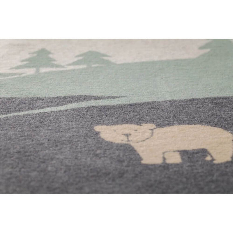 David Fussenegger Grey Camping Bears Bassinet Blanket-unique_baby_gifts-Mornington_Peninsula-Australia