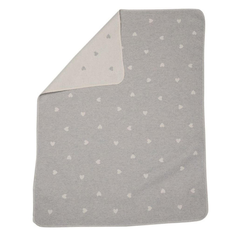 David Fussenegger Grey Hearts Bassinet Blanket-baby gifts-kids toys-Mornington Peninsula