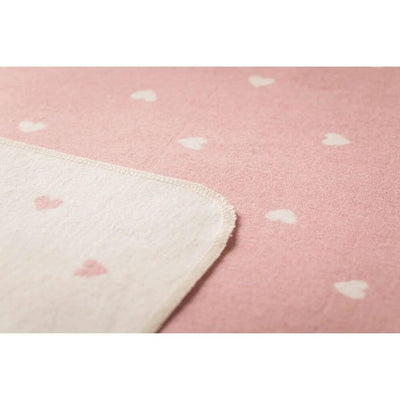 David Fussenegger Hearts Bassinet Blanket, Pink-unique_baby_gifts-Mornington_Peninsula-Australia