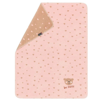 David Fussenegger Pink Be Happy Bear Mila Bassinet Blanket-unique_baby_gifts-Mornington_Peninsula-Australia