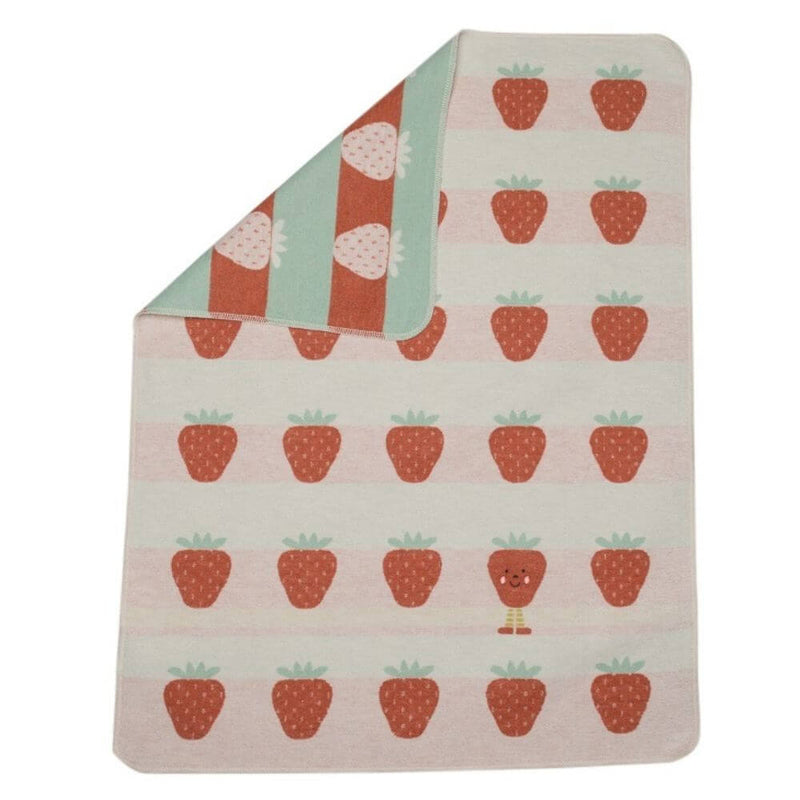 David Fussenegger Strawberries Bassinet Blanket-Baby Gifts Australia-Kids Books & Toys-Mornington Peninsula