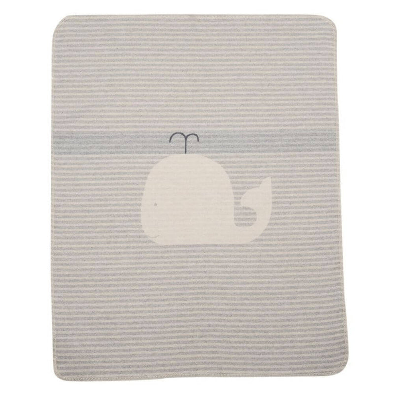 David Fussenegger Grey Stripe Whale Bassinet Blanket-Baby Gifts Australia-Kids Books & Toys-Mornington Peninsula