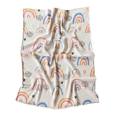 Di Lusso Rosy Rainbow Baby Blanket-toys-baby_gifts-australia