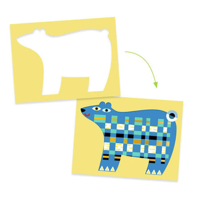 Djeco Animal Create with Paper Weaving Set-baby_gifts-toy_shop-Mornington_Peninsula-Australia