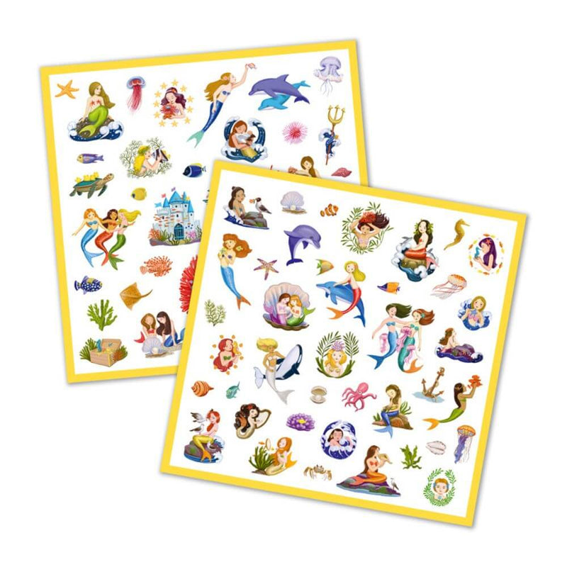 Djeco Mermaid Stickers-toys-kids_books-baby_gifts-Mornington_Peninsula-Australia