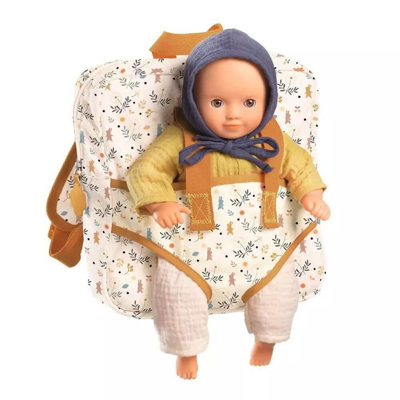 Djeco Pomea Baby Doll 2 in 1 Backpack & Carrier-baby_gifts-toy_shop-Mornington_Peninsula-Australia