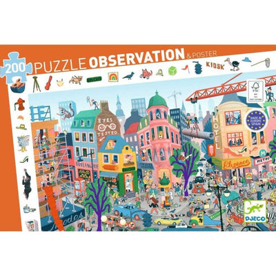 Djeco The City Observation Puzzle, 200pc