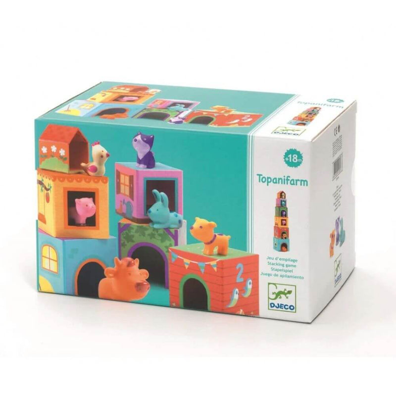 Djeco Topanifarm Stacking Blocks-first_birthday_gifts-baby_gifts-Australia