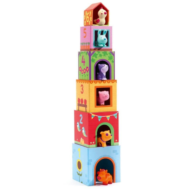 Djeco Topanifarm Stacking Blocks-first_birthday_gifts-toy_shop-Mornington_Peninsula-Australia