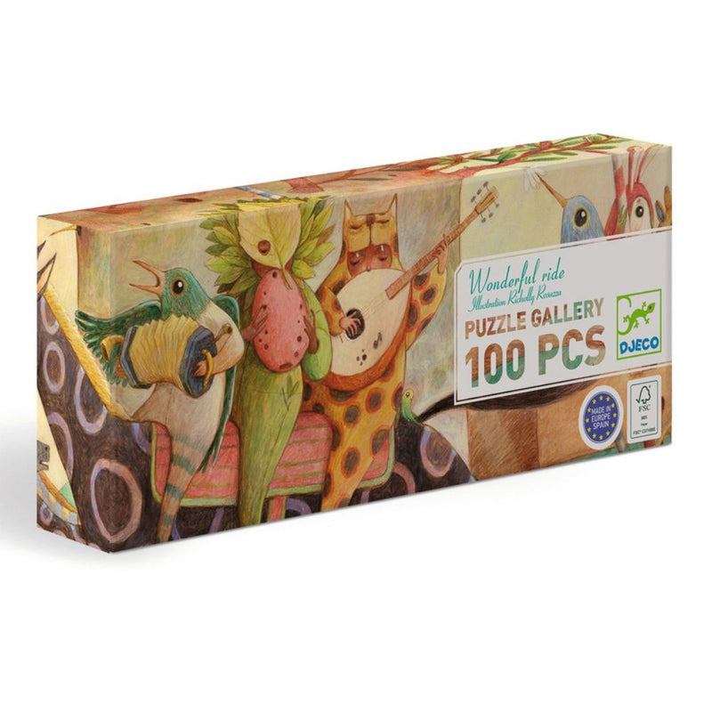 Djeco Wonderful Ride Gallery Puzzle 100pc with Poster-baby_gifts-toy_shop-Mornington_Peninsula-Australia