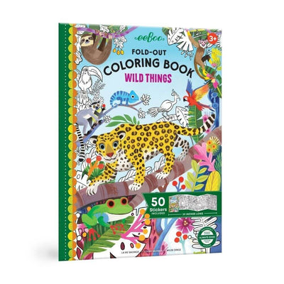 EeBoo Fold Out Colouring Book – Wild Things-baby_gifts-toy_shop-Mornington_Peninsula-Australia